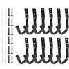 2Sets with Screws Garage J-shaped Hook  for Load Bearing Tool Organizer Accessories