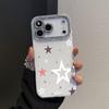 Белые Звезды 2-в-1 Пленка для Линзы для iPhone 17 Pro Max/16 Pro/11/15 - Корейский Японский Стиль, Полное Покрытие