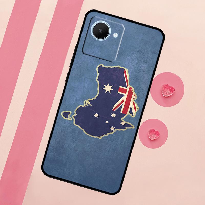 Australia Flag For Realme 10 11 12 13 14 Pro Plus C55 C71 C75 C67 C63 C61 C53 C35 C65 GT6 GT7 15 Pro Case