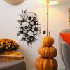 And Halloween Black White Skull And Flower Home Decoration Stickers Wall