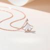 Little Lucky Apricot Leaf Necklace Light Luxury Temperament Clavicle Chain Niche Gift for Girlfriend Valentine's Day