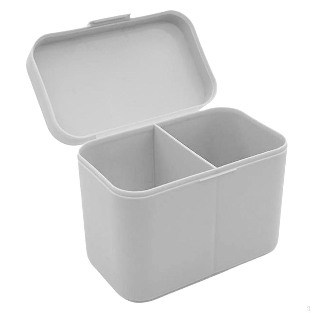 Держатель ватных шариков и тампонов. Контейнер для косметических подушечек с крышкой. Коробка для хранения шариков.