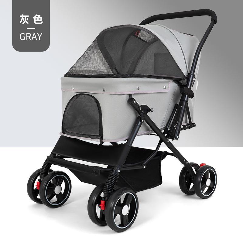 Реверсивная коляска для домашних животных Собака Собака Кошка Легкая Складная коляска для домашних животных Маленькая коляска для собак