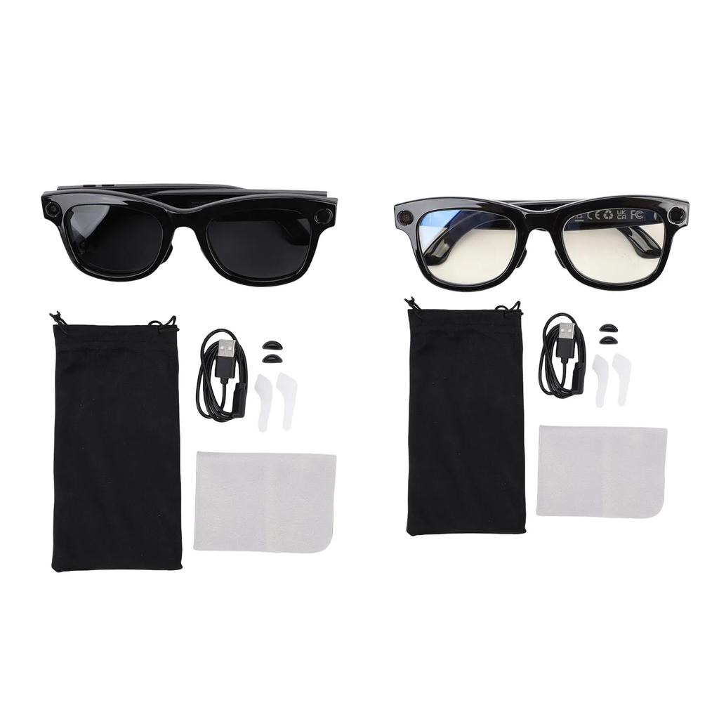 Умные очки с камерой 5 МП 1080P HD-камера Перевод на 26 языков Воспроизведение музыки Телефонные звонки AI Умные очки Bluetooth-очки