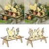 Home Decor Creative DIY Cute Rabbit Chick Easter Egg Tray Wooden Cute Party Decor Home Decor Gift