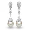 Long Temperament Versatile Fringed Round Pearl Earrings
