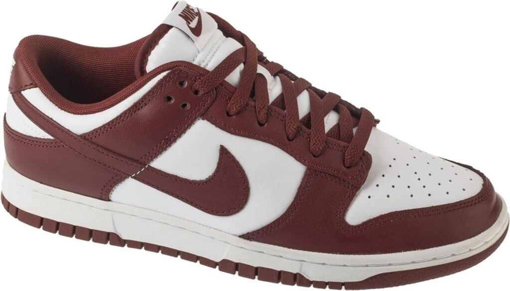 Кроссовки Nike Dunk Low Retro white/gym red/redwood