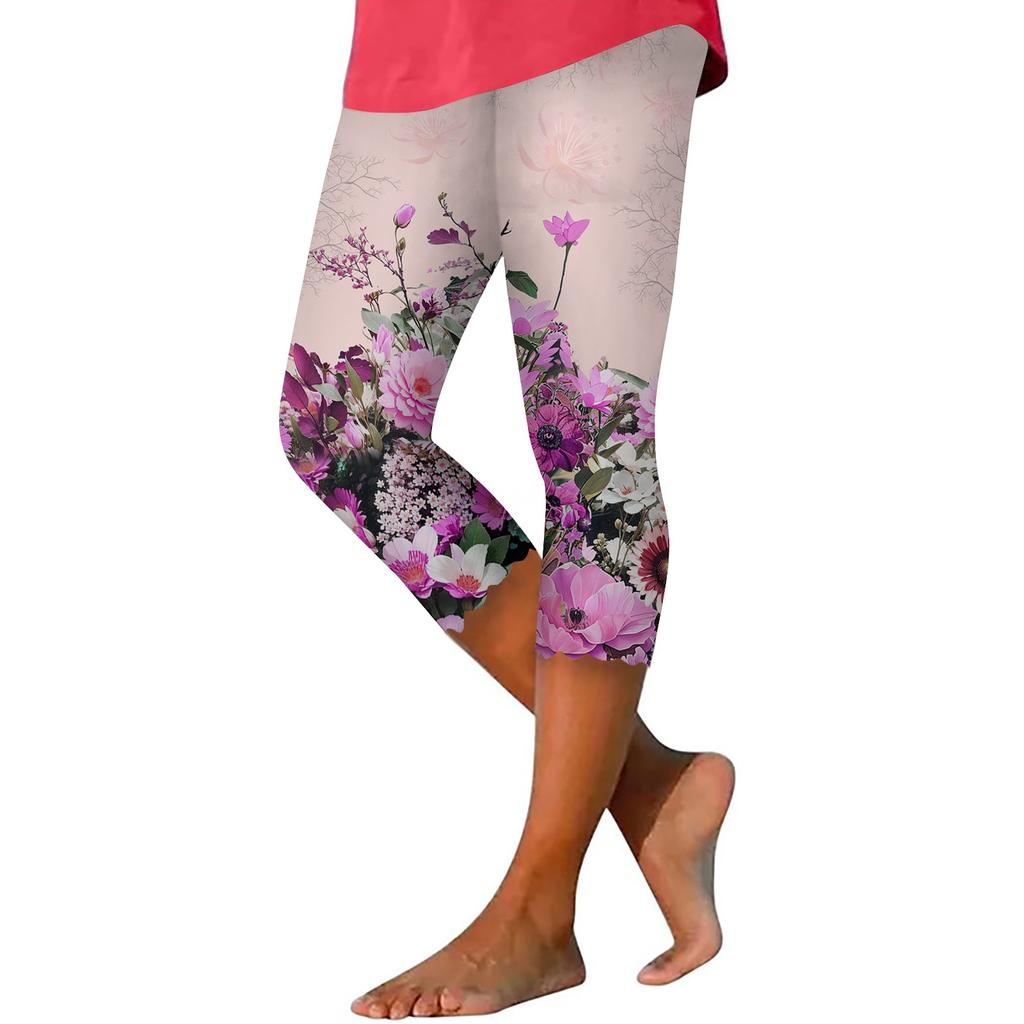 Летние женские леггинсы, укороченные брюки, однотонные узкие брюки с высокой талией для бега, йоги, тренировок в тренажерном зале