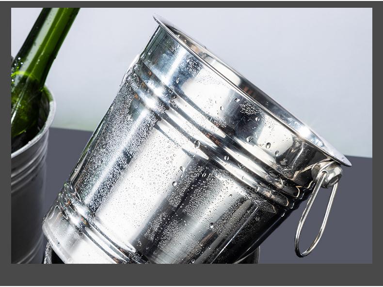 Thickened Stainless Steel Ice Bucket for Bars - Ideal for Champagne, Beer, and Wine.