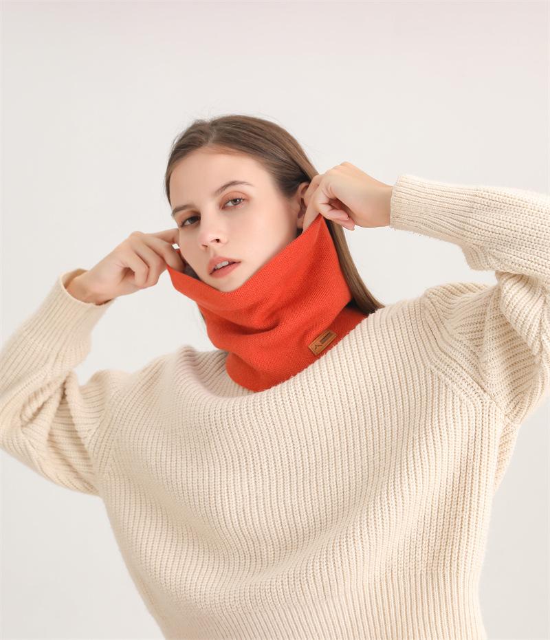 New Solid Knitted Neckerchief For Autumn Winter Men Women Cover Neck Thickened Warm Scarf Outdoor Fashion Ladie Riding Face Mask