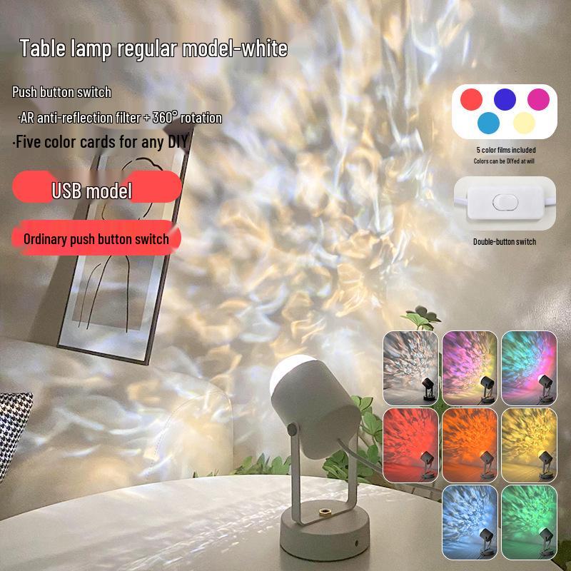 Dual-Head Sunset Ripple Light - Atmosphere & Decor for Bedrooms and Live Rooms