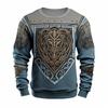 Винтажная графика мужские пуловеры толстовки средневековые косплей доспехи 3D печатный спортивный костюм для мужчин одежда уличная одежда с длинным рукавом