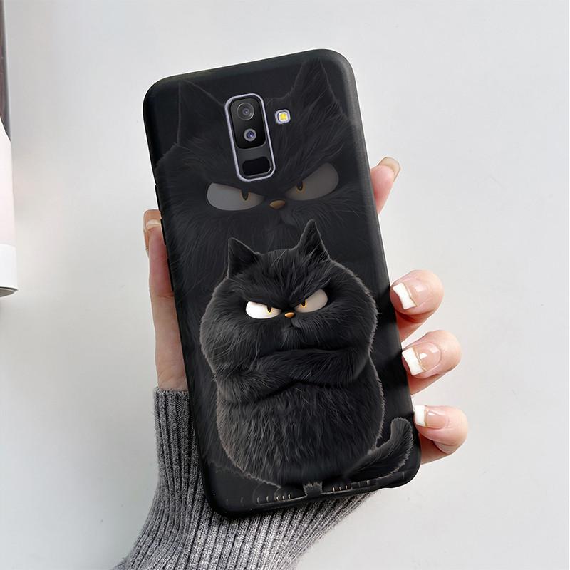 Чехол для Samsung A6 2018 Чехол A 6 A600F Мультяшный Кот Лиса Мягкий Силикон ТПУ Чехол для Телефона для Samsung Galaxy A6 Plus 2018 A605F Чехол
