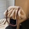 Плиссированные сумки через плечо из искусственного меха для женщин Роскошные дизайнерские кошельки и сумки Зимние теплые мягкие плюшевые сумки-хобо