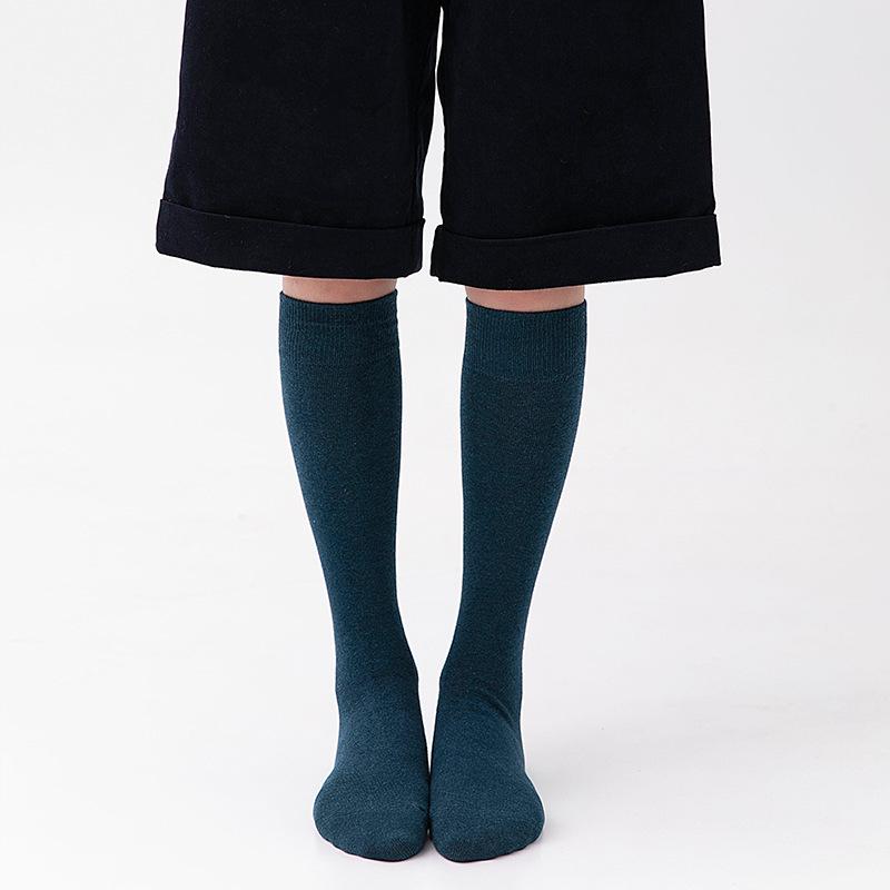 Women's Knee-High Compression Socks – Solid Color, Slimming, Autumn/Winter, Japanese/Korean Style