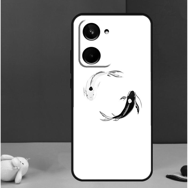 Koi Fish Yin Yang For Realme GT7 Pro GT6 C61 C67 C63 C71 C55 C51 C65 C53 C75 10 11 12 13 14 15 Pro Plus Case
