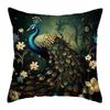 Декор для дома Узор с павлином и цветами Декоративная наволочка Чехол для подушки Подходит для дивана, спальни, автомобиля