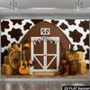 2D Vintage Farm Cowboy & Barn Birthday Party Decoration Backdrop