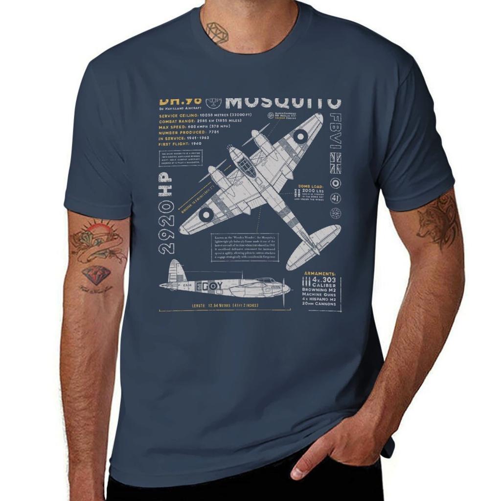 De Havilland Mosquito Tshirt Classic Print Short Sleeve Shirt