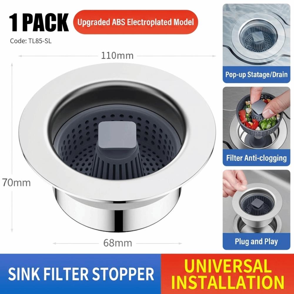 Rust-proof Kitchen Sink Drain Strainer Durable Sink Strainer Drain Basket Kitchen Sink