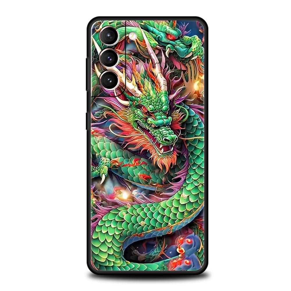Мультяшный чехол-дракон для Samsung Galaxy S24 S23 S22 S20 S21 FE Ultra S24 S23 S10 S10E S9 S8 Plus 5G Силиконовый чехол для телефона Сумка Capa