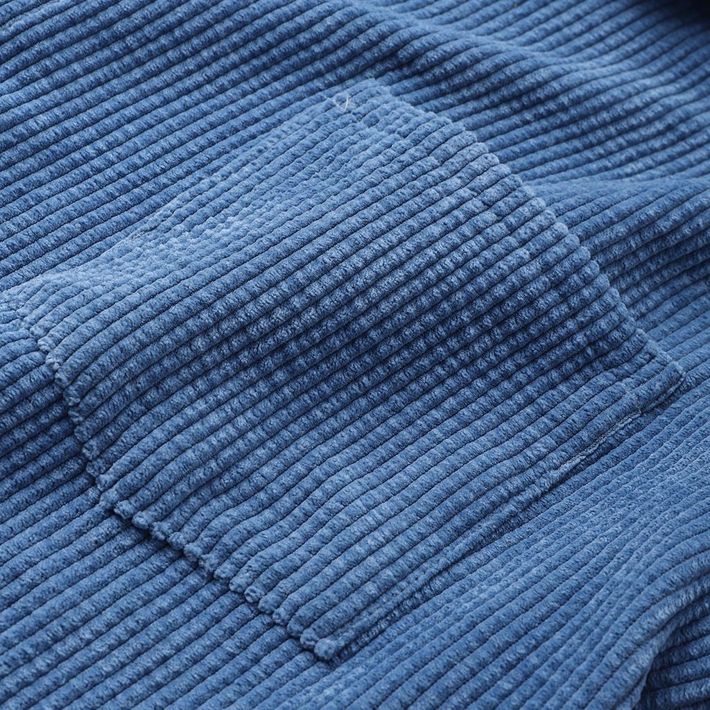 Мужские вельветовые рубашки с коротким рукавом, однотонные топы на пуговицах