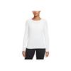 Solid Casual Commuter Sports Round Neck Long Sleeve T-Shirt Women Tops White DD0594-100