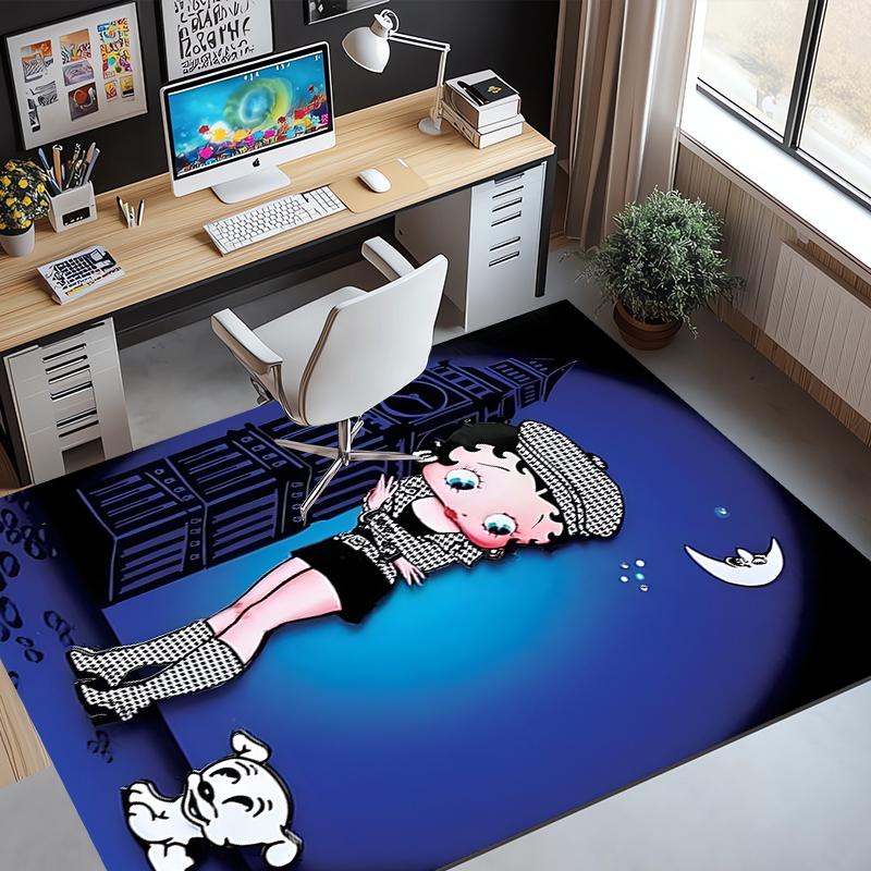 Betty Boop Pattern Rug, Indoor/Outdoor Mat, for Picnic, Gameroom, Bedroom, Office, Living Room, Home Decor Carpet, Birthday Gift