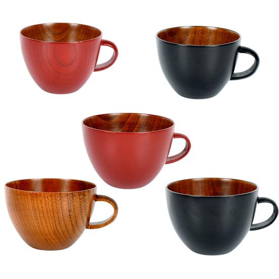 Деревянная чашка на 350 мл/500 мл, легко чистящаяся чаша в японском стиле, небьющийся стакан для сока