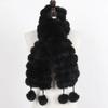 Women Winter Warm Rabbit Fur Scarf Hot Sale Natural Rabbit Fur Muffle Lady Scarves