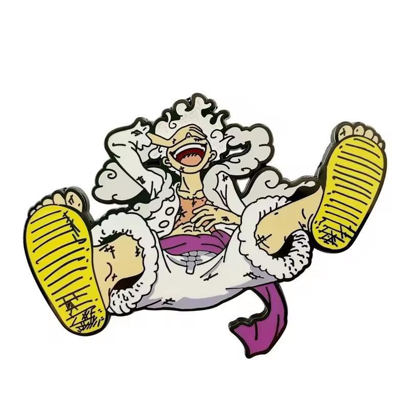 C7G Японское аниме One Piece Эмалевый значок Обезьяна Д. Луффи Металлическая мультяшная брошь Мужские Женские Броши Крутые Значки для портфеля Украсить