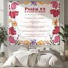NIPINUS Christian Wall Tapestry with Bible Verses - Joshua1:9,Large tapestry wall hanging,Green Retro Motivational Flags Tapestry for Bedroom, Dorm,