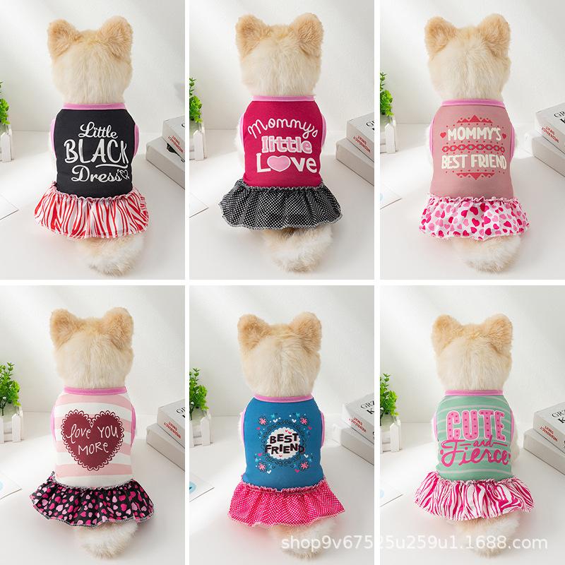Autumn and Winter Dog Clothes Princess Xiaoxiangfeng Teddy Pet Skirt Autumn and Winter Dog Clothes Clothing