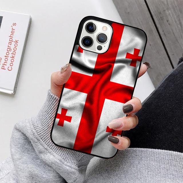 Чехол для телефона с флагом Грузии для iPhone 17 Air 16 15 14 13 12 11 Pro Max Plus Max Cover Shell coque