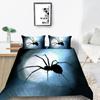 3D Spider Pattern Luxury Home Bedding Set Full Size Quilt Cover and Pillowcase 2 or 3 Insect Print Washable and Comfortable Bedding
