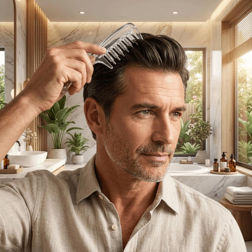 Plastic Massage Guide Liquid Comb Anti-Static Scalp Massage Comb Hair Firming Applicator Travel