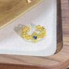 [Jewelry Collection] Retro Personality Medieval Iris Cross Open Ring Light Luxury High-End Ring Woman
