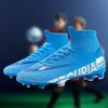 Spot 2025 high-top comfortable football shoes men's and women's youth artificial turf training shoes breathable explosion