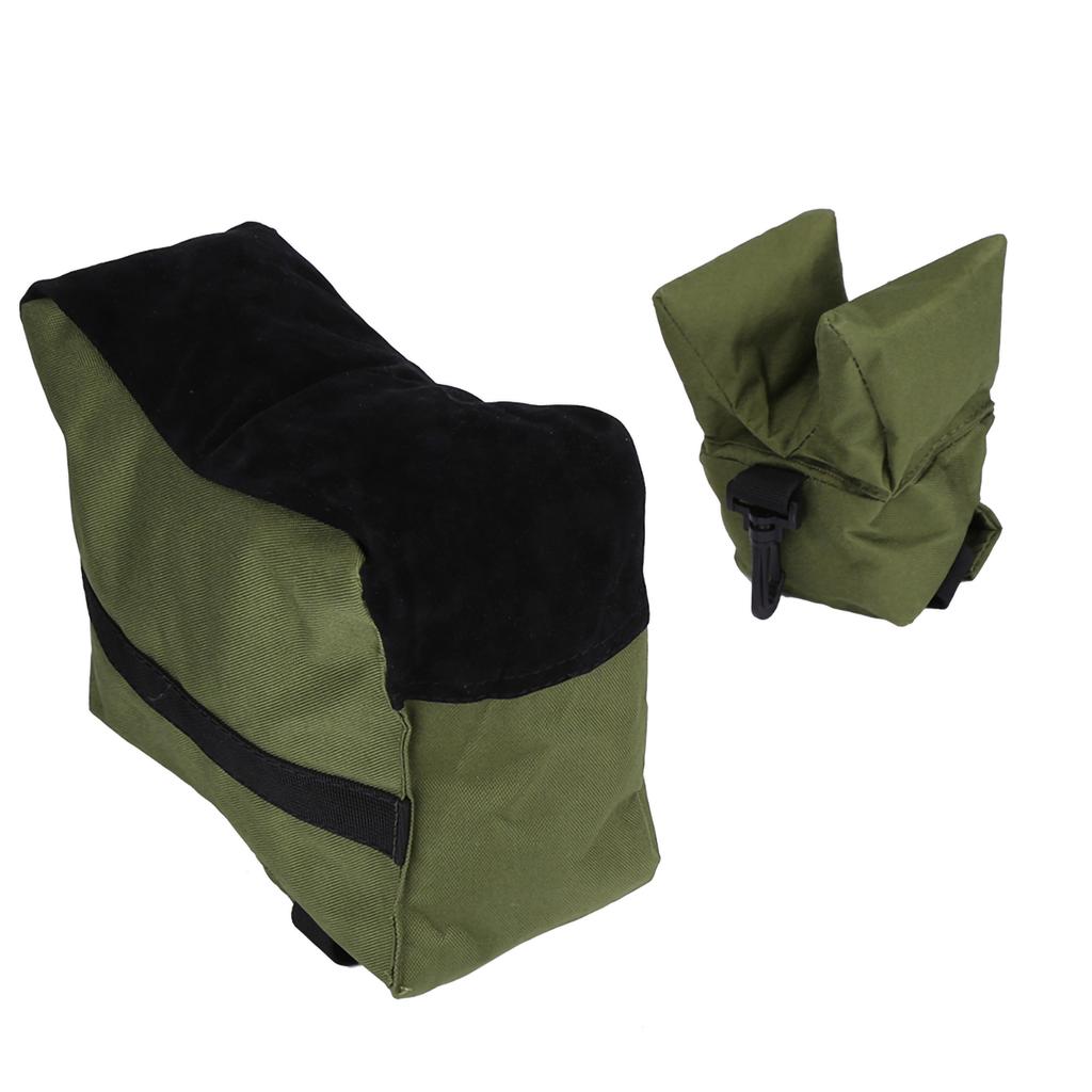 Durable Portable Shooting Front Rear Bench Rest Bags Set Rifle Target Stand for Hunting (Green)
