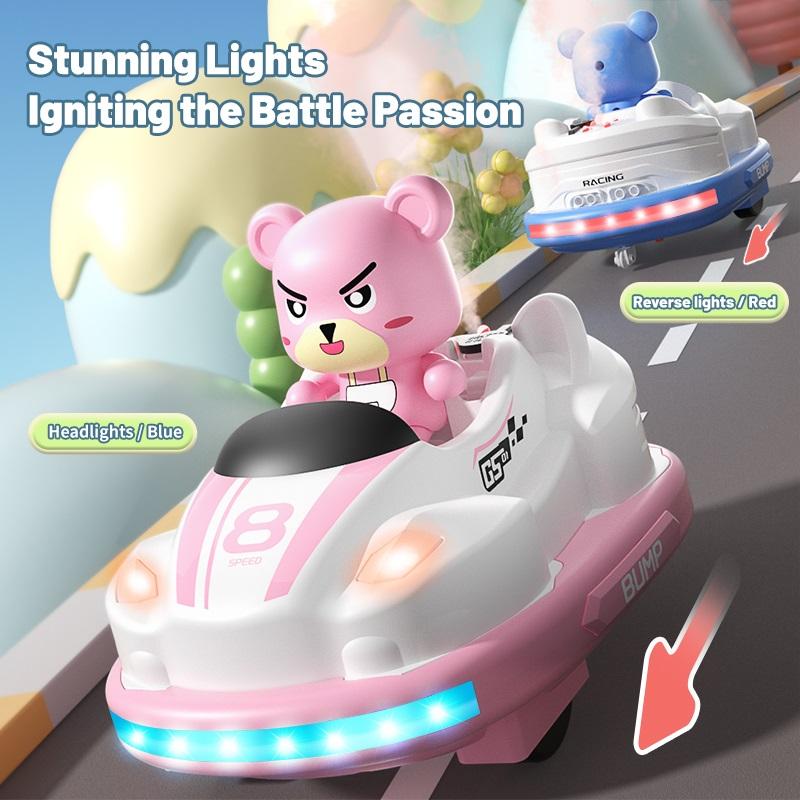 Remote Control Battle Bumper Go Kart Toy Sound Light Music Parent-child Competitive Game Kids Boys Gift