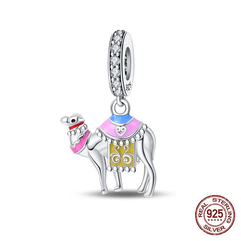 100% 925 silver Animal Series Bulldog Zebra Squirrel Charms Fit Original 925 Bracelet DIY Jewelry Making Women Gift