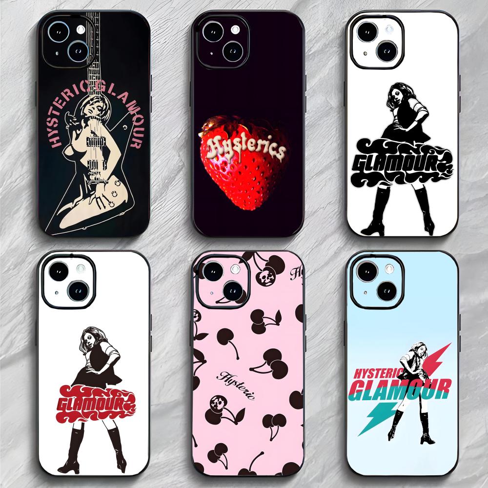 Стильный японский бренд H-Hysteric Glamour Чехол для телефона Чехол для телефона Мягкая упаковка Легкий Для iPhone17 16 15 14 13ProMax