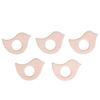 5Pcs Bird Shape Baby Teether Pain Relief Wooden Teething Toys DIY Pendent Handiwork Accessory