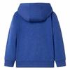 Sweat-shirt à capuche fermeture éclair enfants bleu foncé mélangé 92/104/116/128/140