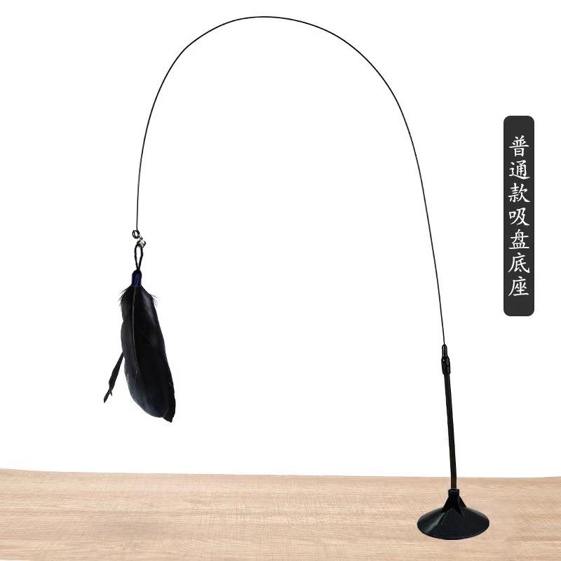 Интерактивная игрушка для кошек Handfree Cat Stick Играющий котенок Играющий тизер Палочка Игрушка на присоске Птица/перо Кошачья палочка Товары для домашних животных
