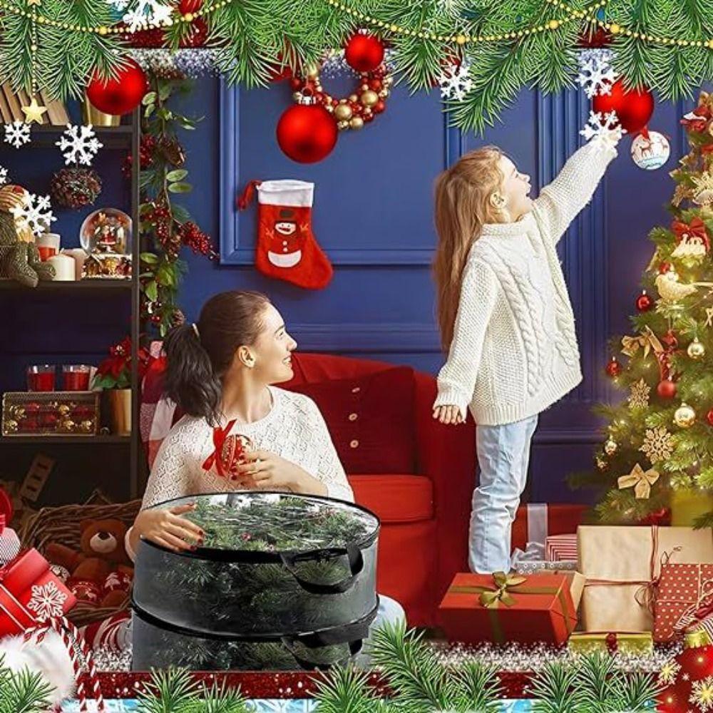 Clear Xmas Wreath Storage Containers Plastic Wreath Storage Bags Christmas Wreath Storage Box Bag