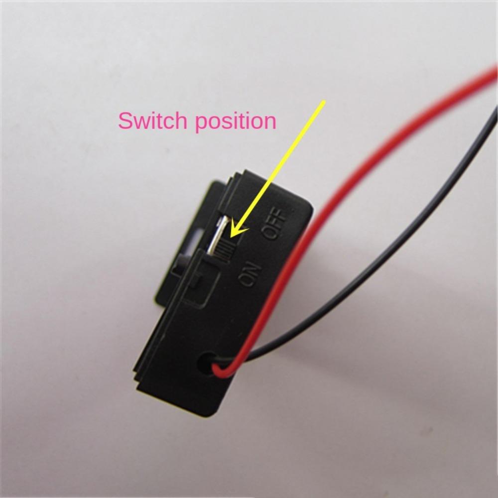 2 Slot Battery Case Holder Thickening Material Well Match Empty Box for 18650 Battery Black Extension Lead