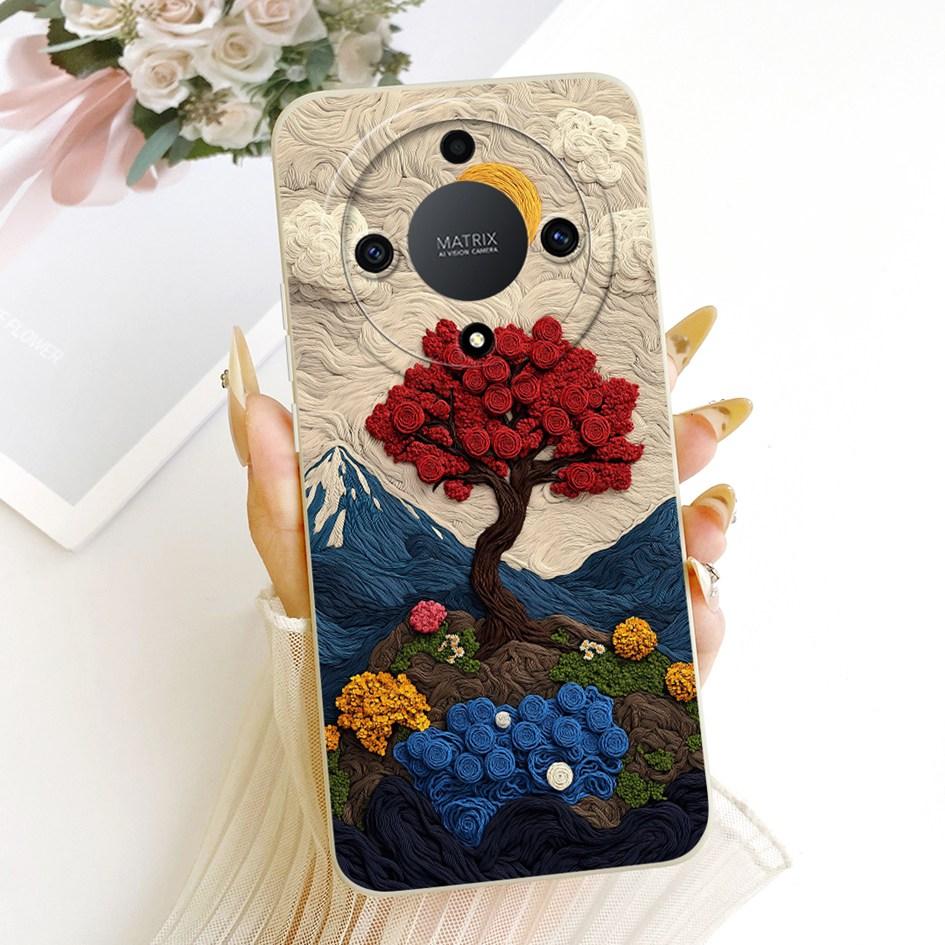 Ударопрочный Чехол Для Honor X9a Чехол Magic 5 Lite Funda RMO-NX1 RMO-NX3 Роскошные Чехлы Из Мягкого Силикона С Цветами Ромашки Для HonorX9a Capa
