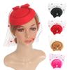 Hair Claw Fascinator Hats Charming Bowknot Mesh Headband Bowknot Felt Headband Bride