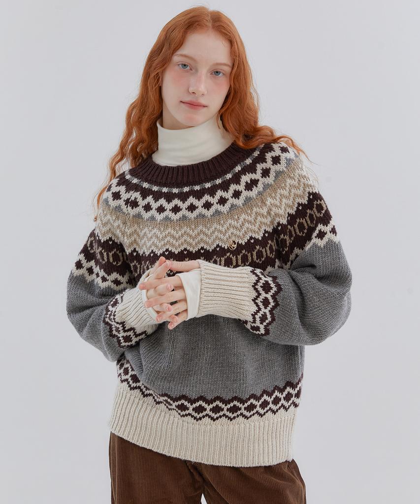 ANOETIC Anc Nordic Pullover Knit_Grey